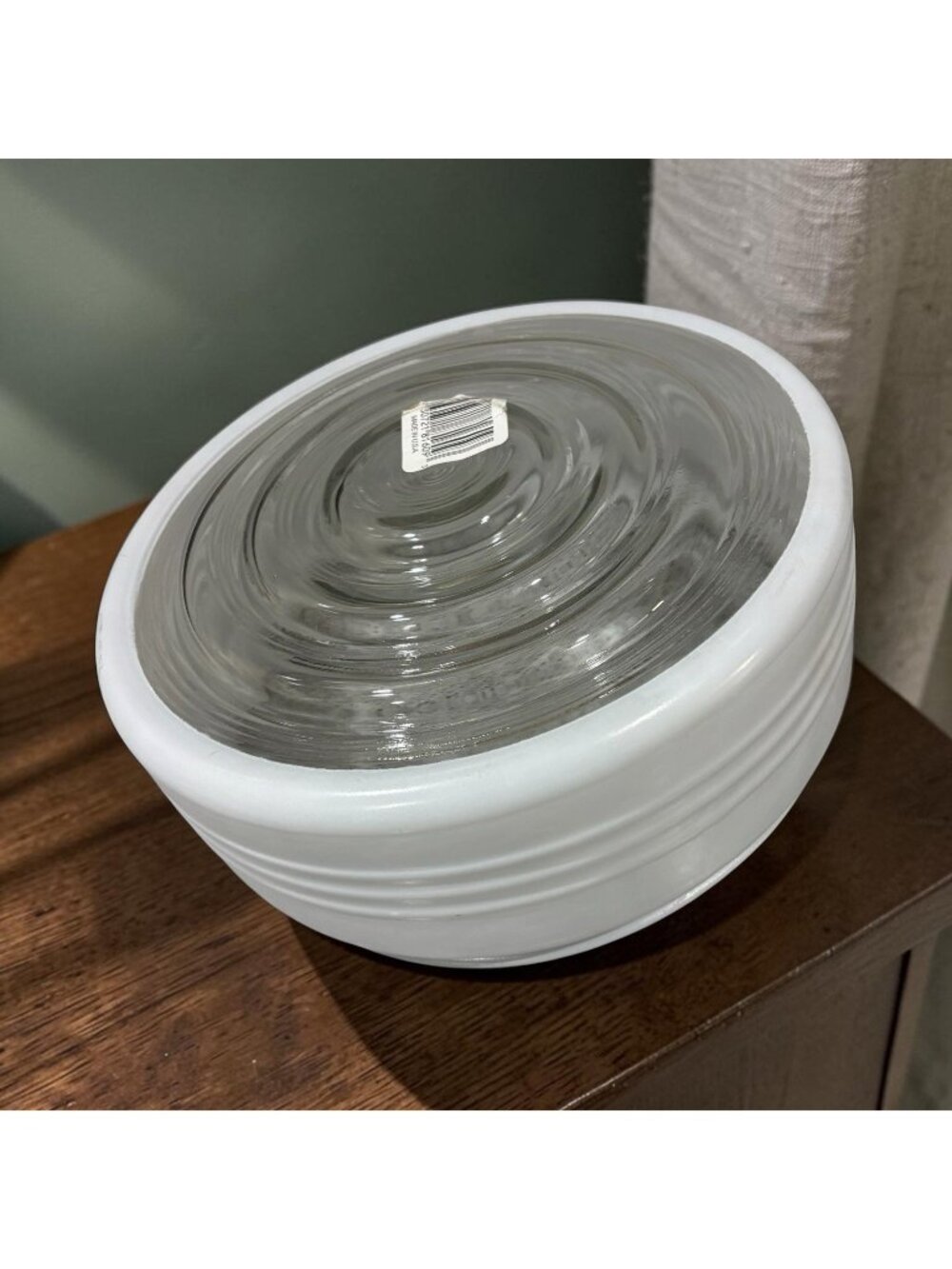 New Vintage 1960s Ceiling Light Cover Some Fixture Glass & White Home Decor